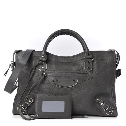 Balenciaga Chevre Silver Metallic Edge Hardware City Gris Acier 1 of 9
