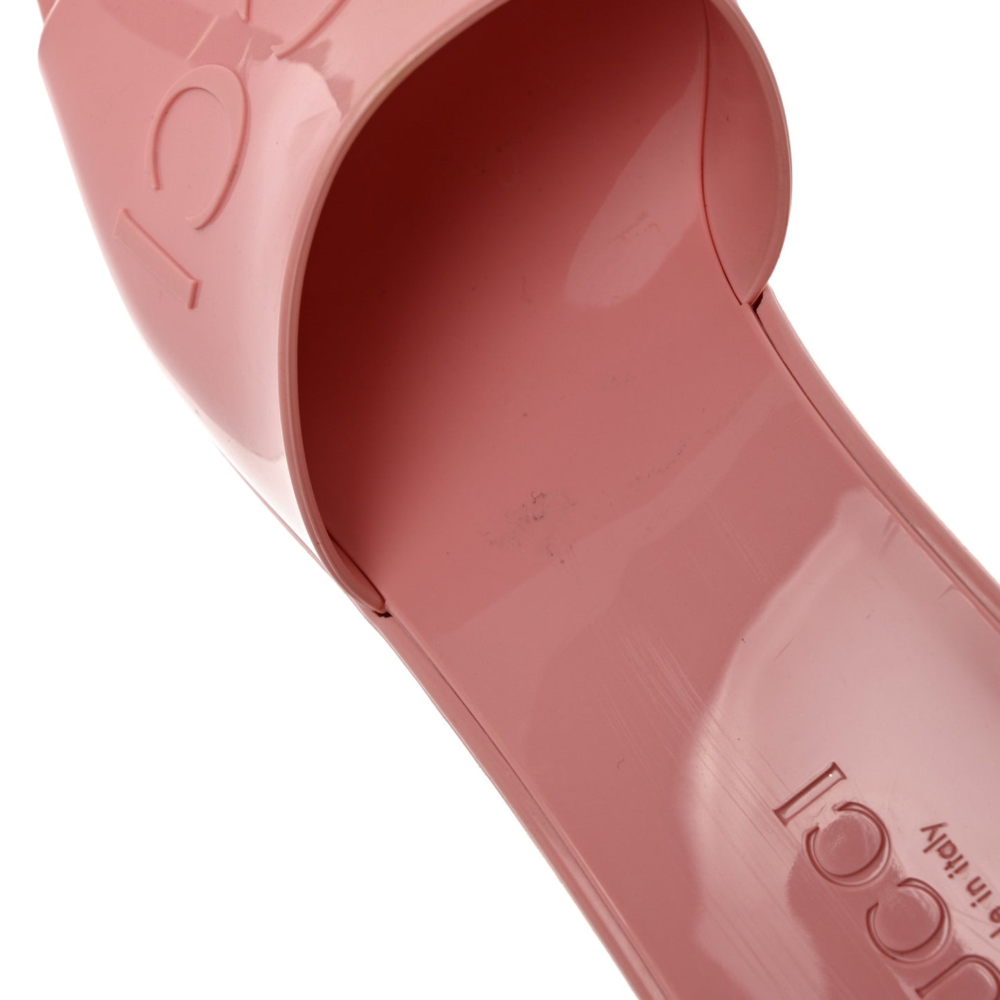 Rubber Gucci Logo Womens Platform 20/60mm Slide Sandals 38 Wild Rose