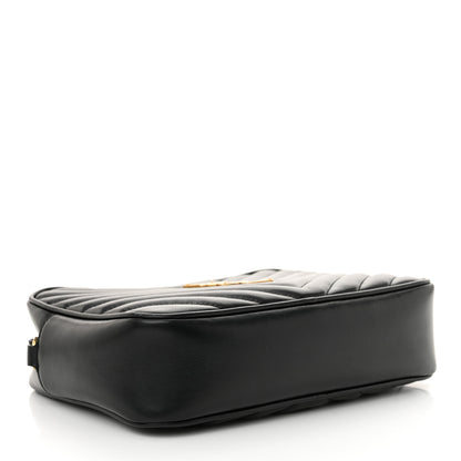 Saint Laurent Calfskin Matelasse Monogram Lou Camera Bag Black 4 of 14