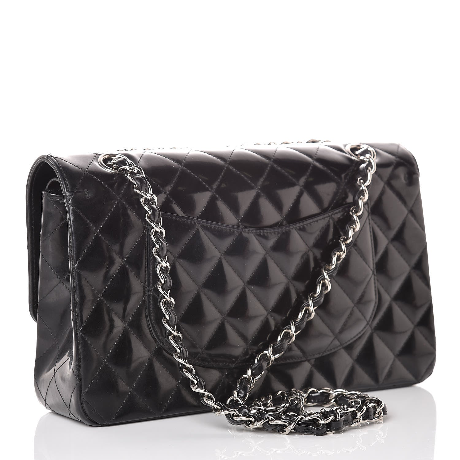 Chanel Patent Quilted Medium Double Flap Black 4 of 15