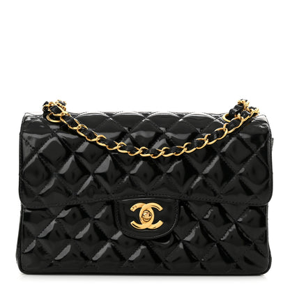 Chanel Patent Quilted Small Double Sided Flap Black 1 of 12