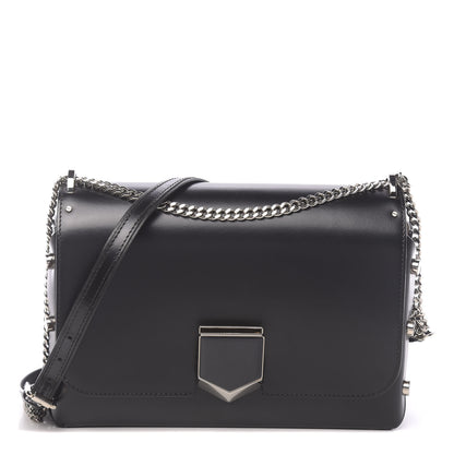 Jimmy Choo Smooth Calfskin Lockett City Shoulder Bag Black 1 of 11
