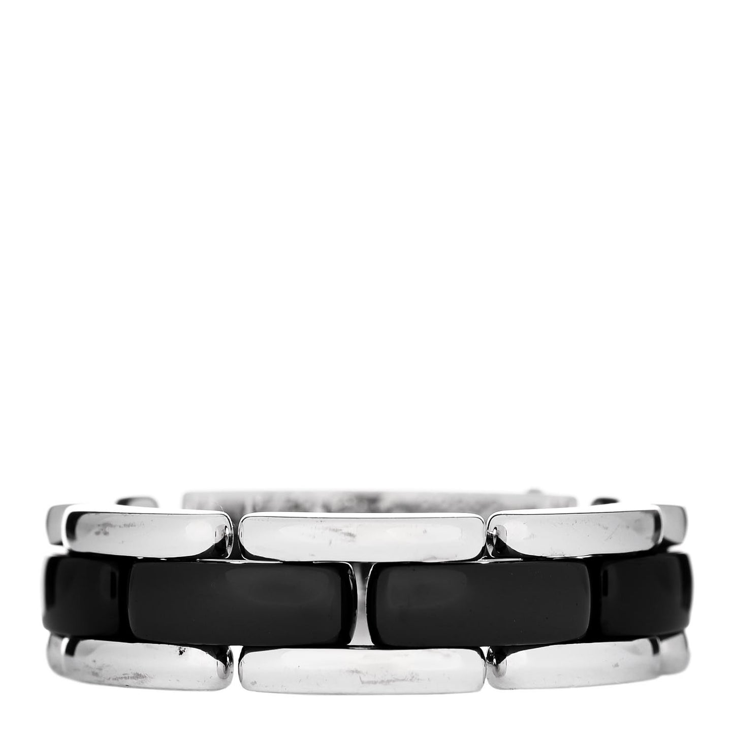 18K White Gold Black Ceramic Medium Ultra Ring 62 10