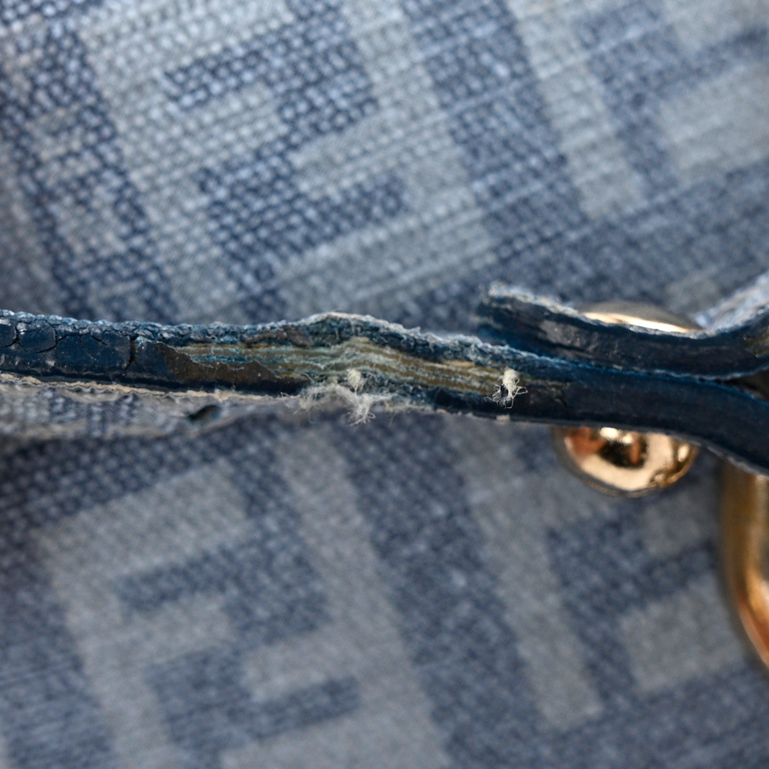 Fendi Zucchino Spalmati Forever Mini Mama Baguette Celeste 12 of 14