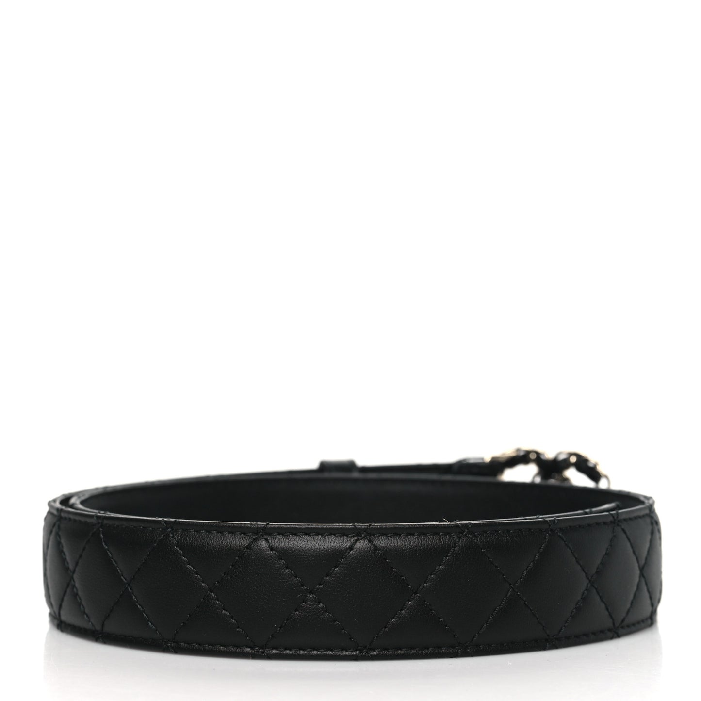 Calfskin Quilted CC Chain Belt 85 34 Black