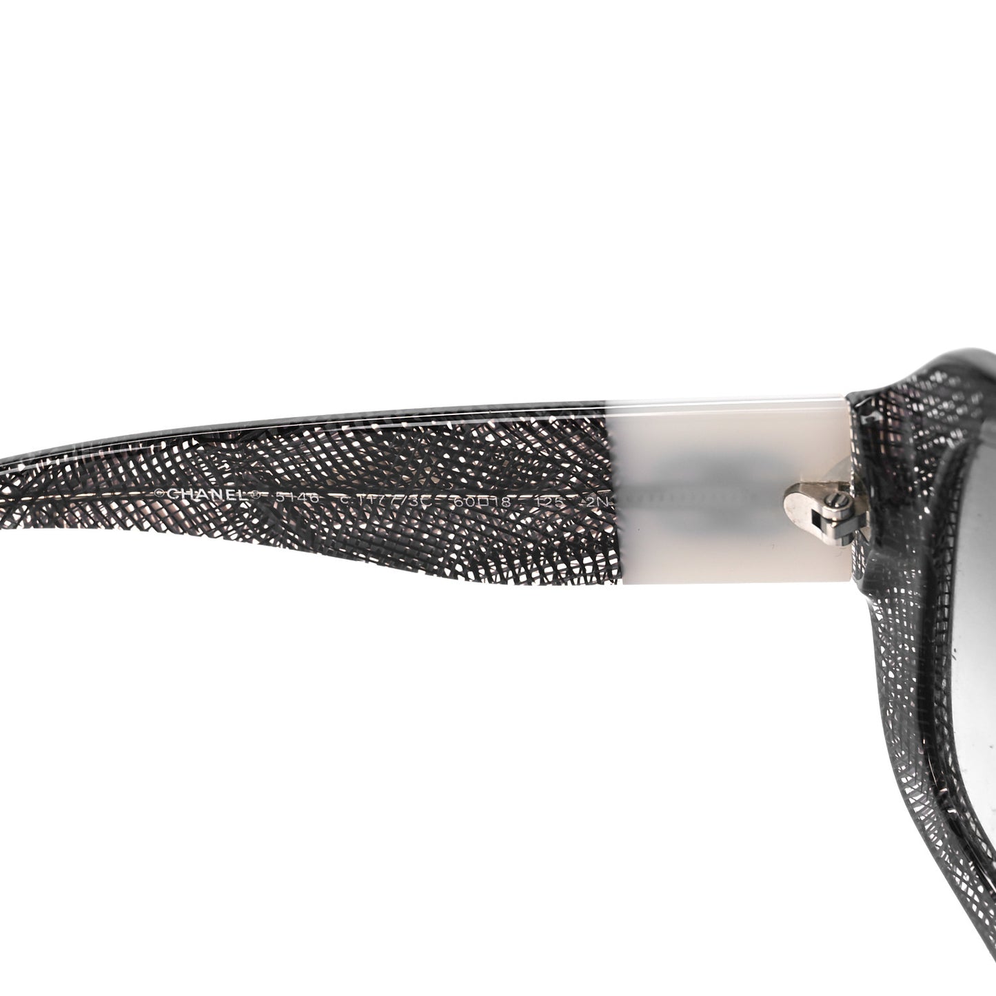 Acetate CC Lace Effect Sunglasses 5146 Black White