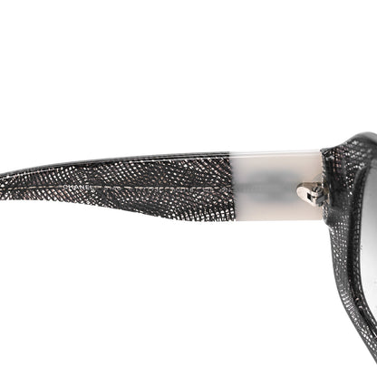 Chanel Acetate CC Lace Effect Sunglasses 5146 Black White 6 of 7