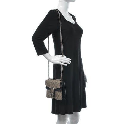Gucci GG Supreme Monogram Mini Dionysus Shoulder Bag Black 2 of 14