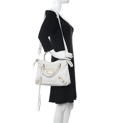 Balenciaga Chevre Gold Metallic Edge Hardware Town White 2 of 11