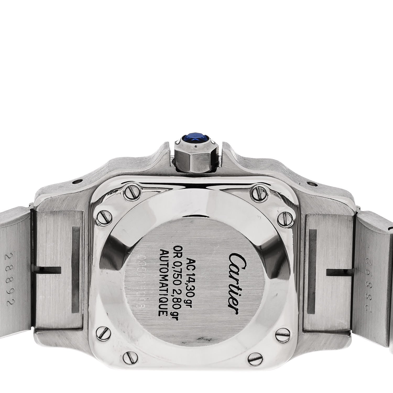 Cartier Stainless Steel 18K Yellow Gold 24mm Santos De Cartier Galbee Automatic Watch 4 of 4