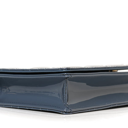 Christian Dior Patent Cannage Lady Dior Clutch Denim Blue 5 of 10