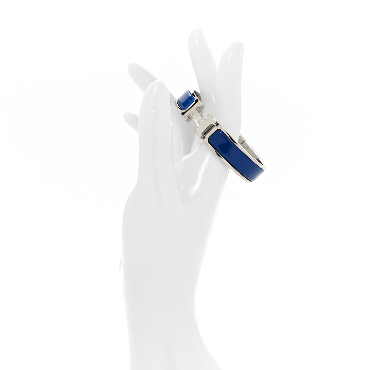 Narrow Enamel Clic Clac H Bracelet PM Bleu Drapeau