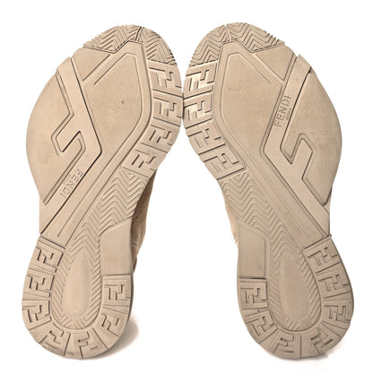 Fendi Suede Tessuto FF Fendi Flow Low Top Sneakers 39 Beige Tobacco Black 6 of 8