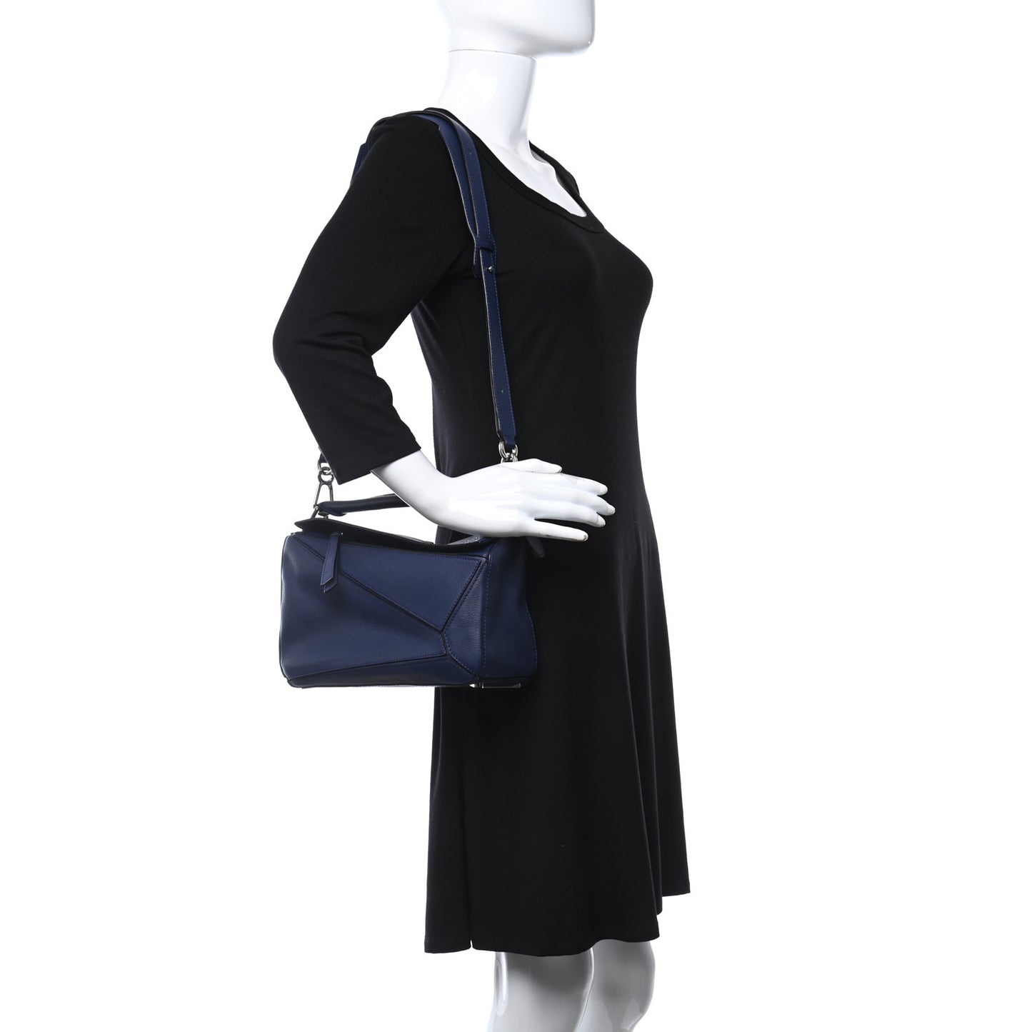 Calfskin Small Puzzle Bag Marine
