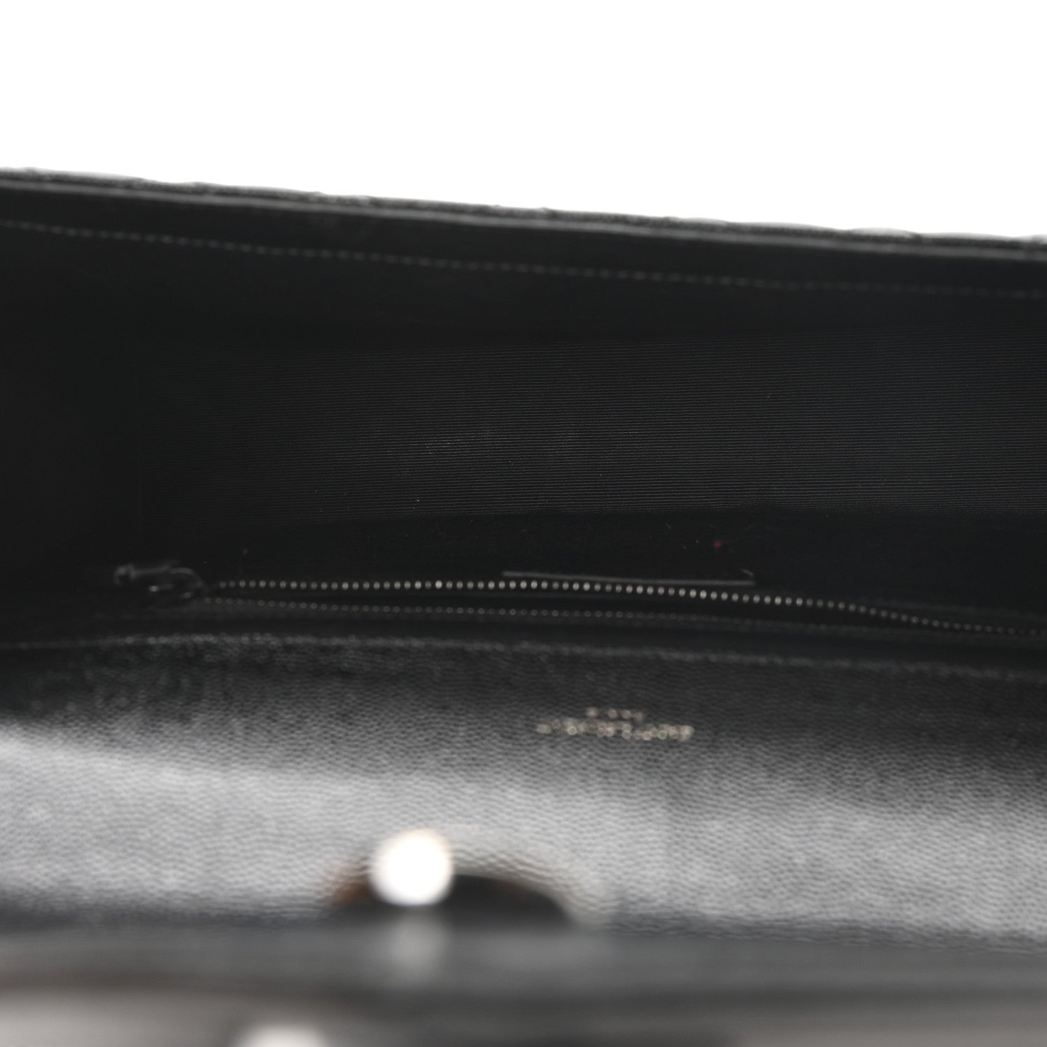Saint Laurent Grain De Poudre Textured Mixed Matelasse Large Triquilt Monogram Monochrome Satchel Black 6 of 12