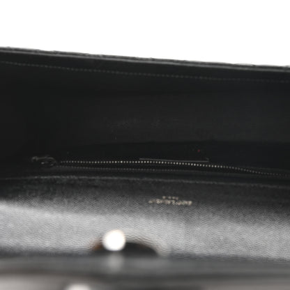 Saint Laurent Grain De Poudre Textured Mixed Matelasse Large Triquilt Monogram Monochrome Satchel Black 6 of 12