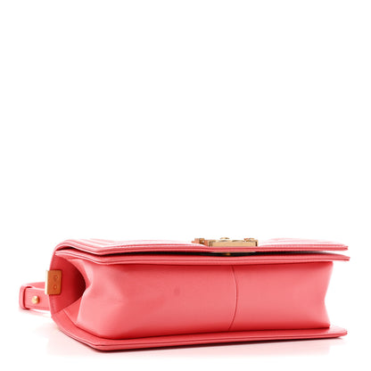 Chanel Caviar Quilted Medium Boy Flap Coral 4 of 10