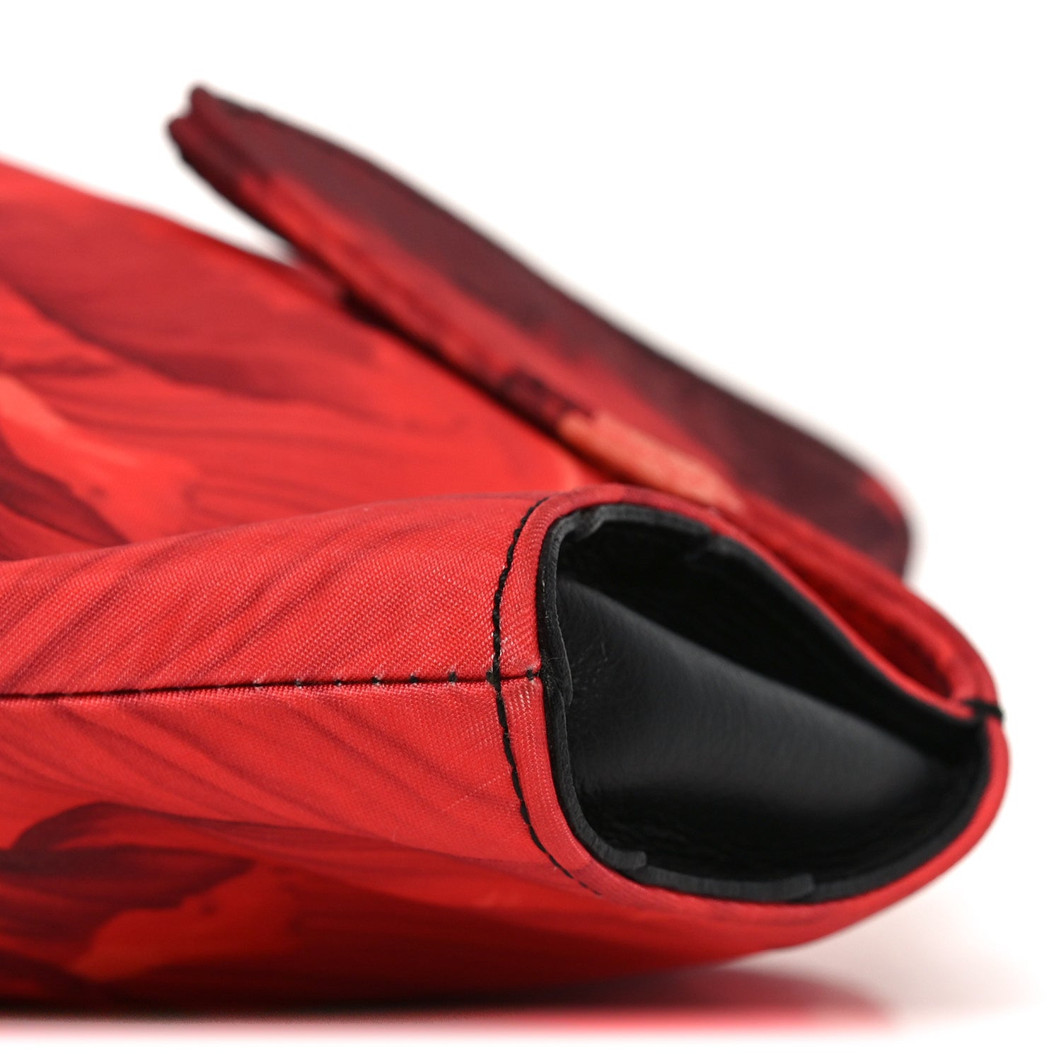Alexander McQueen Silk Floral Print Clutch Red Multicolor 10 of 10