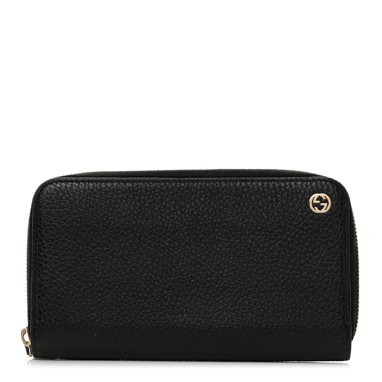 Dollar Calfskin GG Zip Around Wallet Black