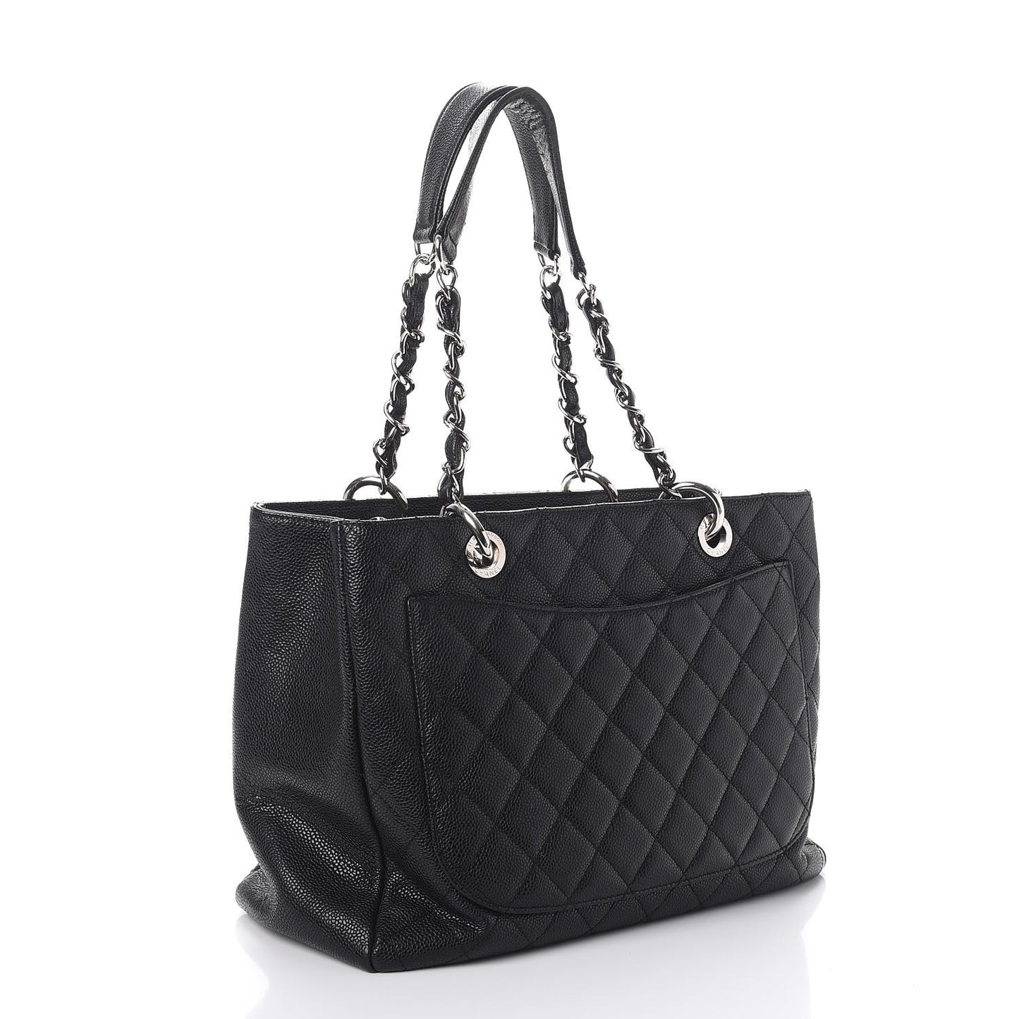 Caviar Quilted Grand Shopping Tote GST Black
