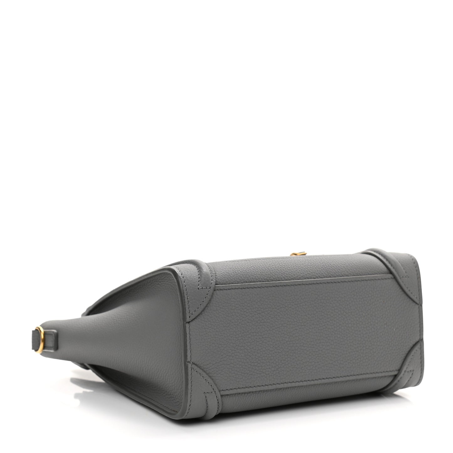 Drummed Calfskin Nano Luggage Kohl
