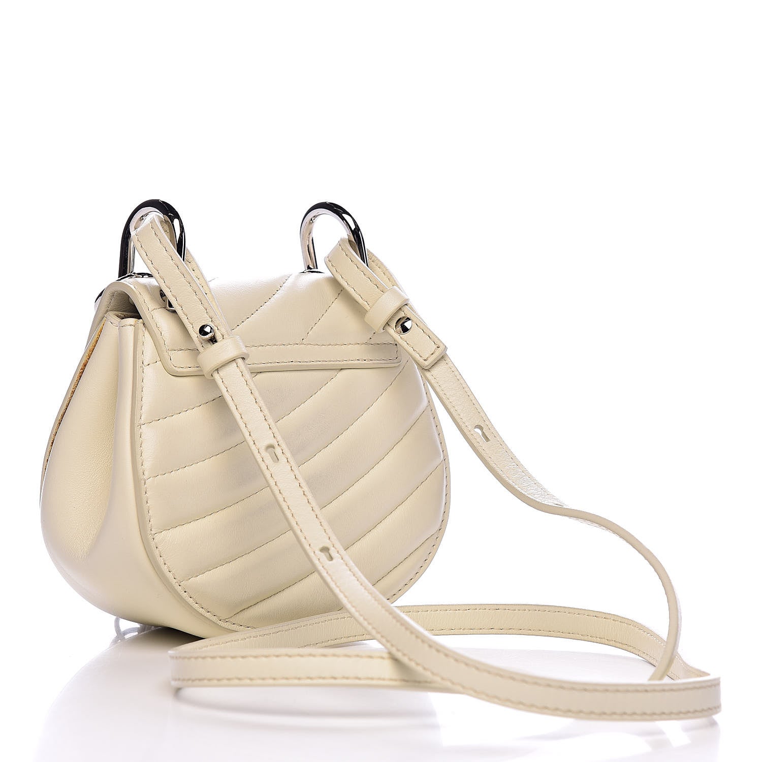 Chloe Calfskin Quilted Nano Drew Bijou Shoulder Bag White 3 of 11