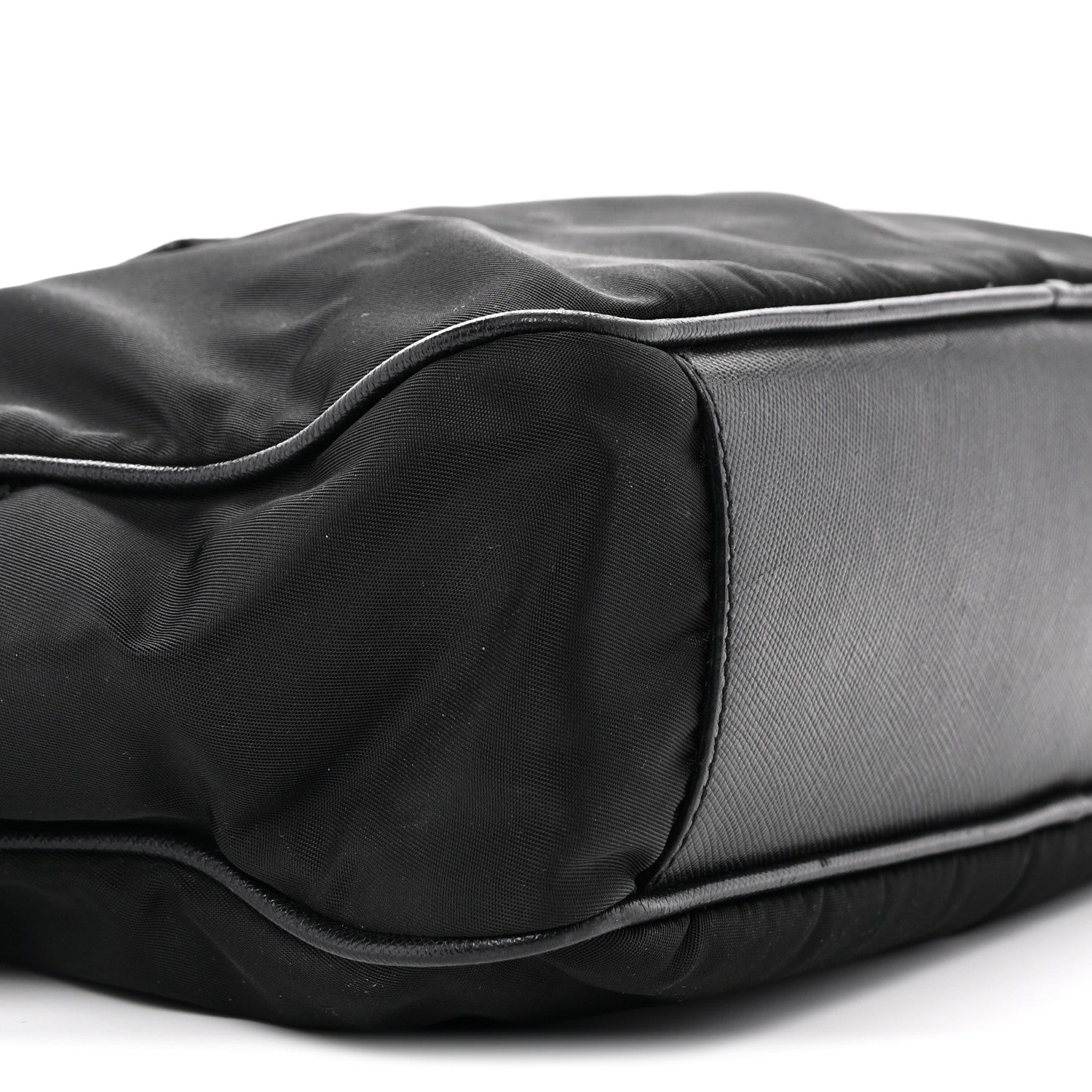 Prada Nylon Saffiano Small Top Handle Bag Black 8 of 14