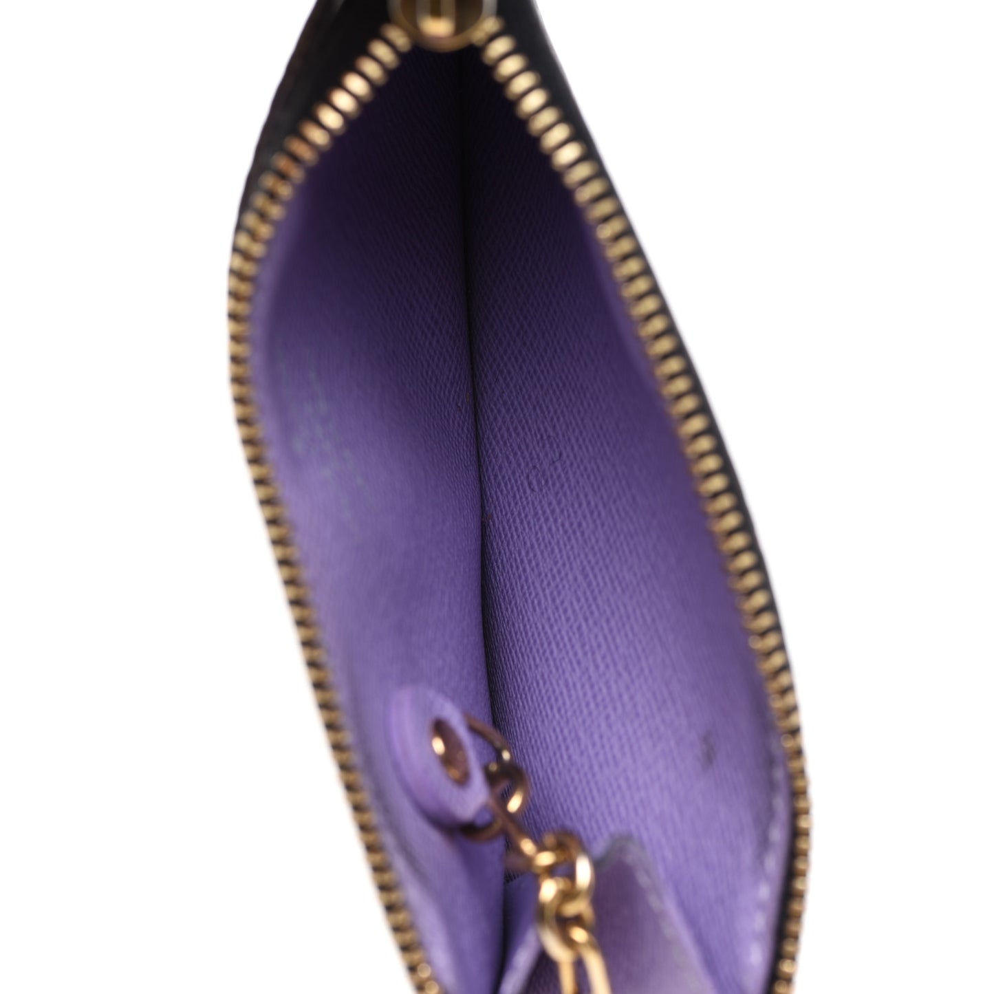 Monogram Multicolor Key Pouch Black Violet