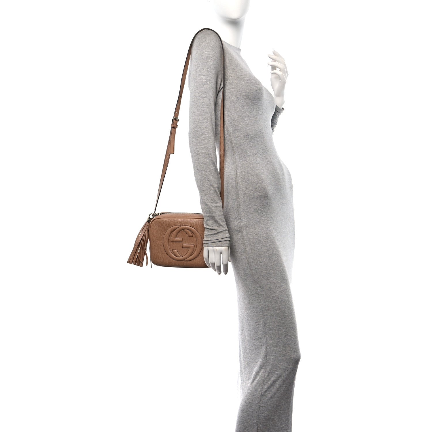 Gucci Pebbled Calfskin Small Soho Disco Bag Camelia 2 of 11
