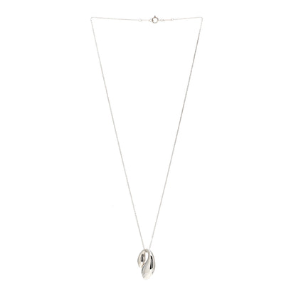 Tiffany Sterling Silver Elsa Peretti Double Teardrop Pendant Necklace 3 of 5