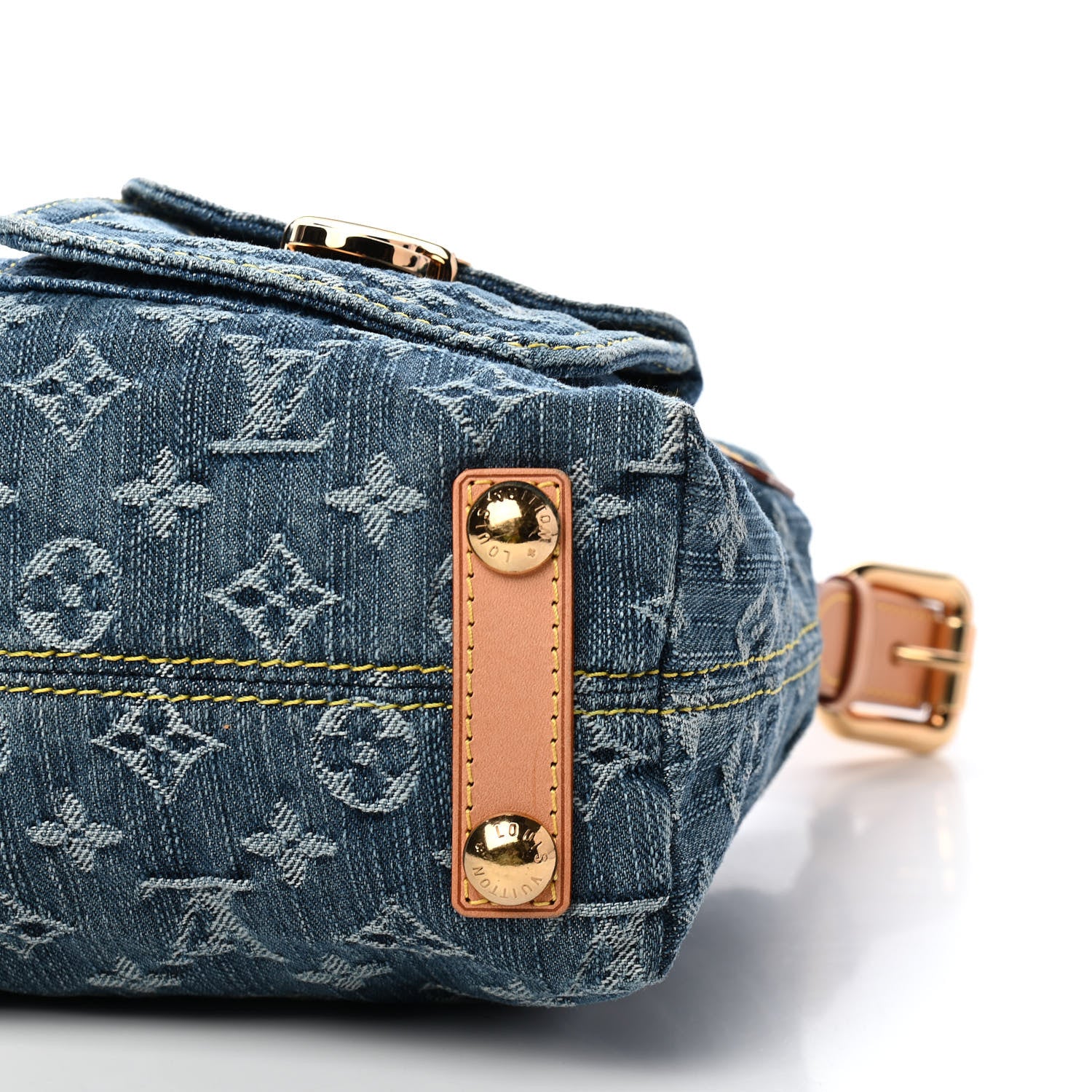 Louis Vuitton Monogram Denim Baggy PM Blue 7 of 9