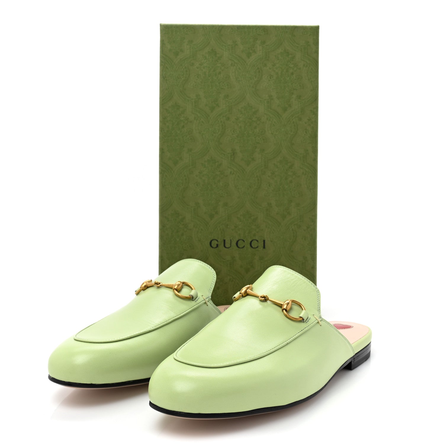 Gucci Malaga Kid Womens Princetown Slippers 40 Pistachio Green 3 of 10