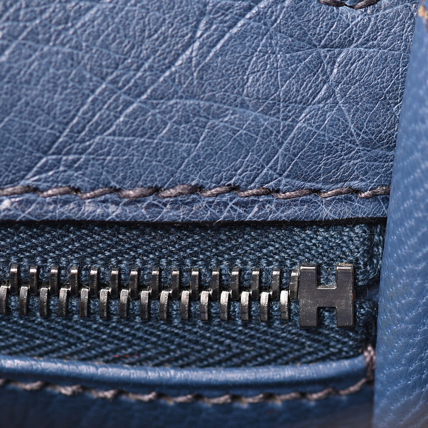 Ostrich Kelly Sellier 28 Bleu Roi