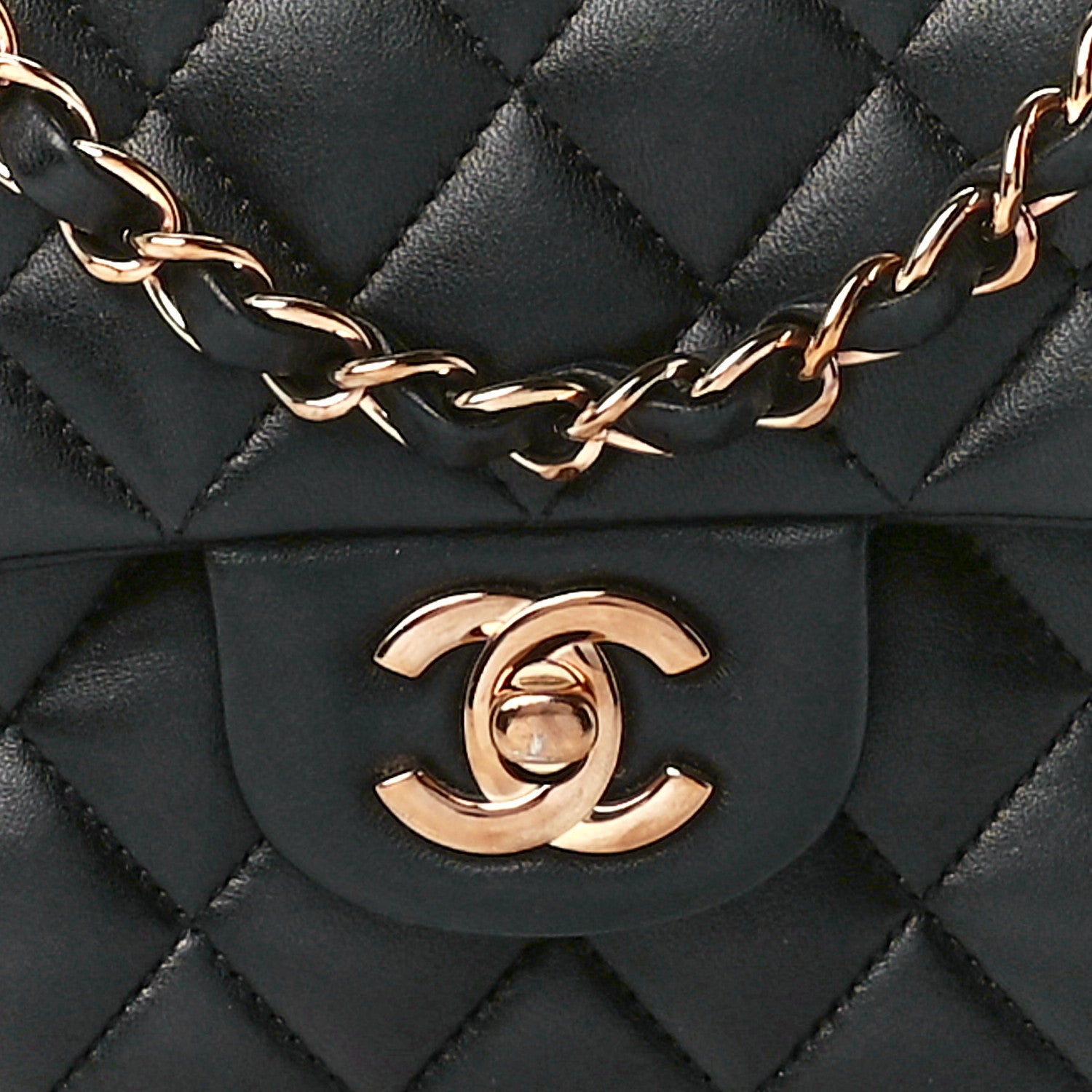 Chanel Lambskin Quilted Small Double Flap Black 9 of 12