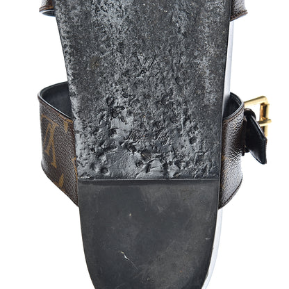 Louis Vuitton Monogram Bom Dia Mule Sandals 37 Black 8 of 12