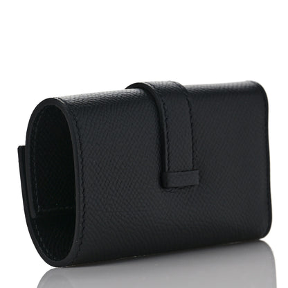 Hermes Epsom Bearn Multicles 4 Key Holder Black 3 of 8