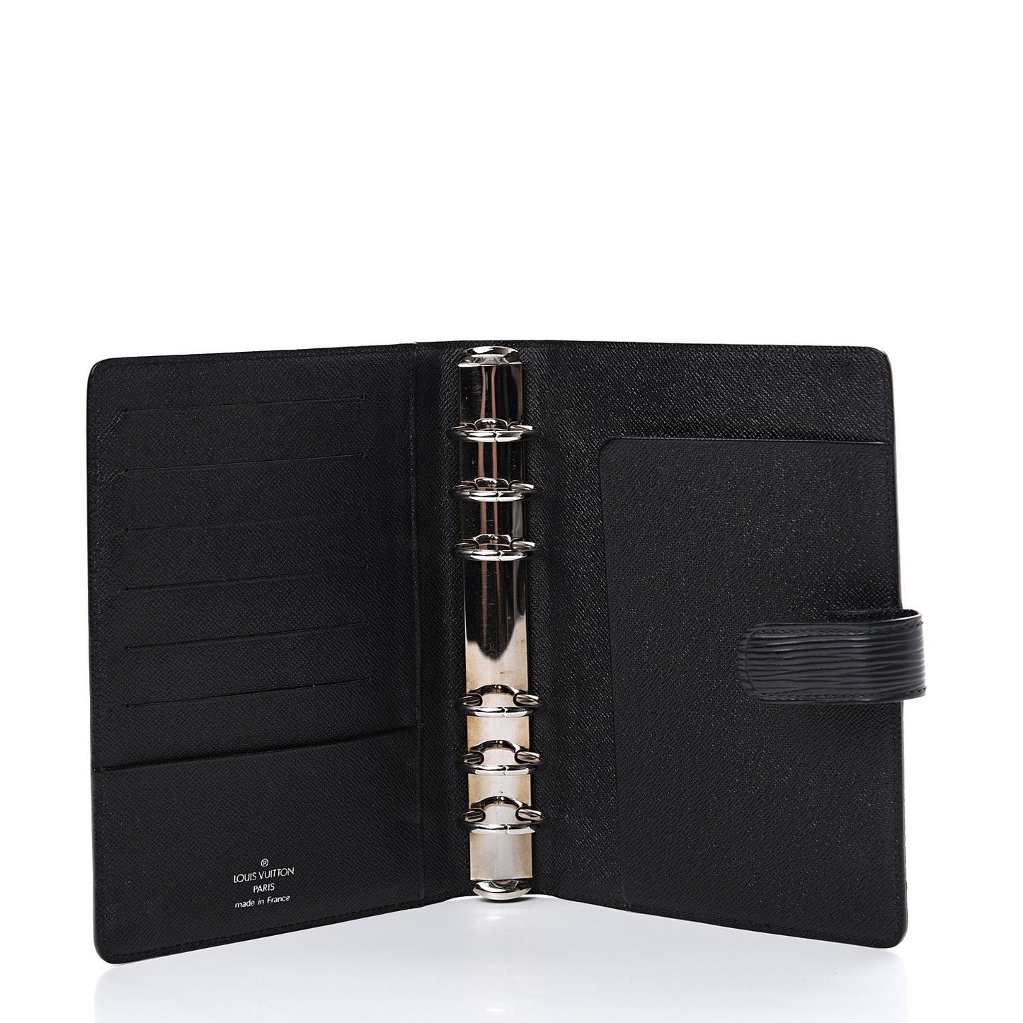 Epi Medium Ring Agenda Cover Black