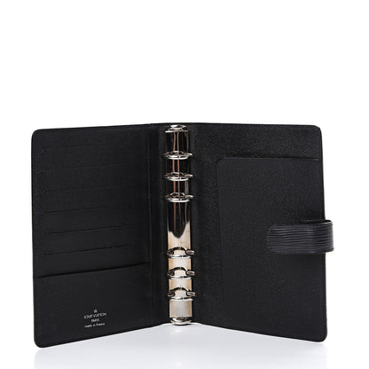 Louis Vuitton Epi Medium Ring Agenda Cover Black 4 of 8