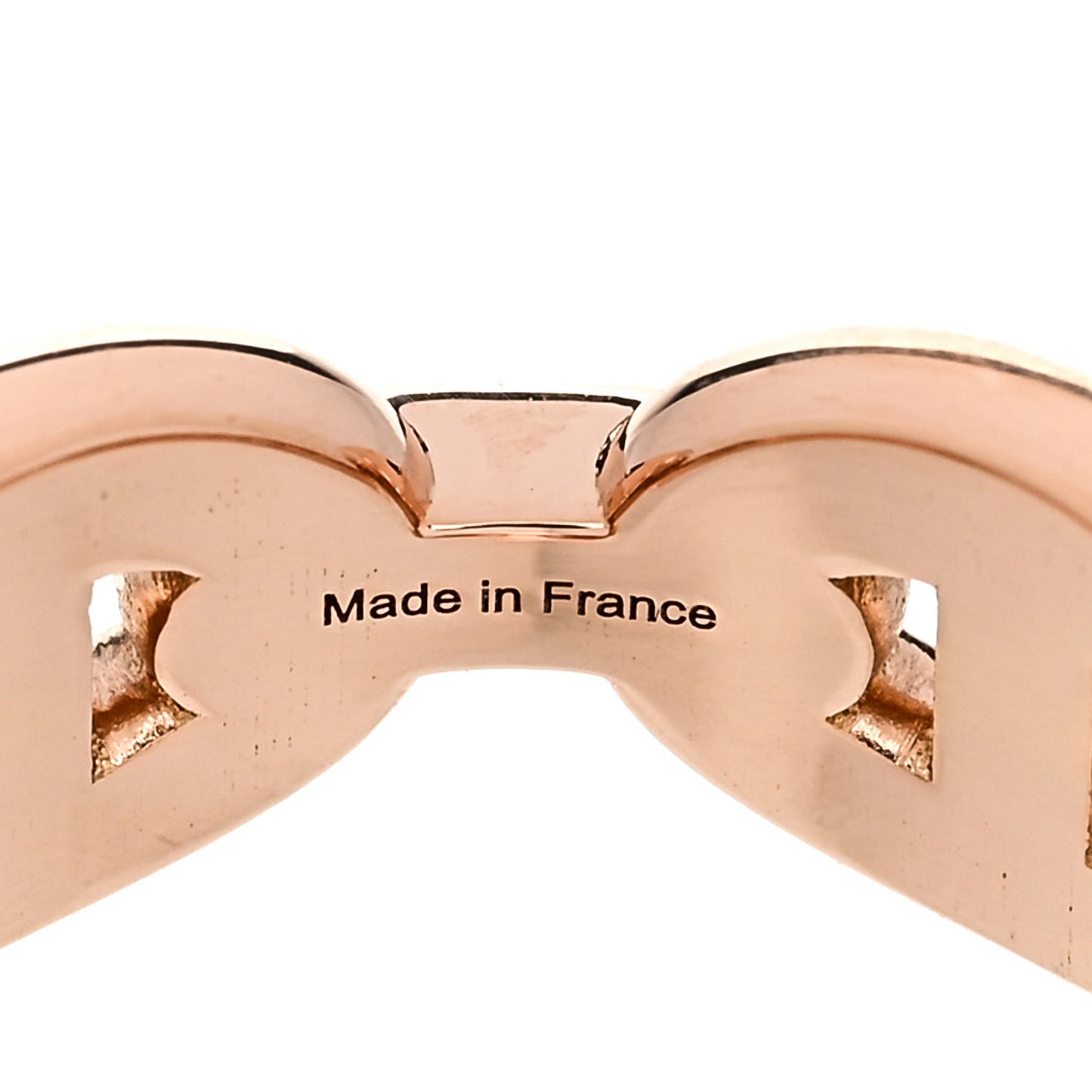 18K Rose Gold Diamond PM d'Ancre Enchainee Ring 52 6