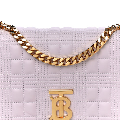 Burberry Lambskin Quilted Small Lola Bag Pale Thistle Soft Fawn 7 of 13