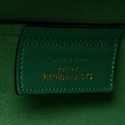 Saint Laurent Calfskin Large Shopping Tote Emerald Green 7 of 13