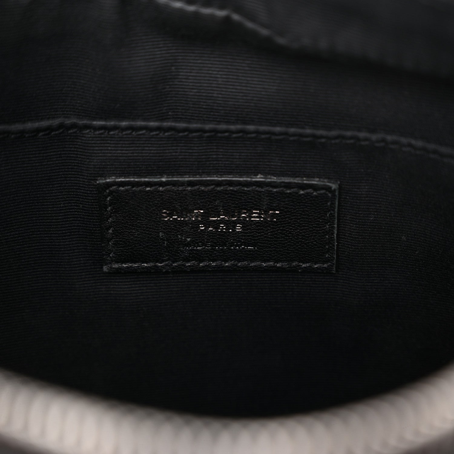 Saint Laurent Calfskin Crocodile Embossed Monogram Lou Camera Bag Black 6 of 13