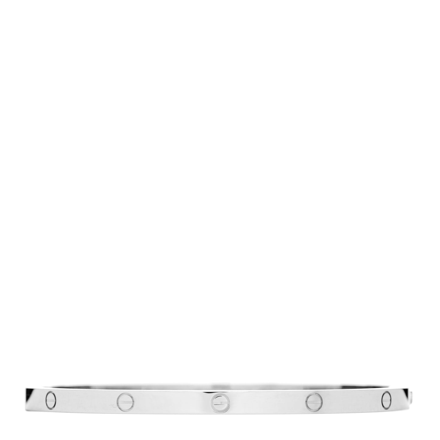 18K White Gold Small LOVE Bracelet 17