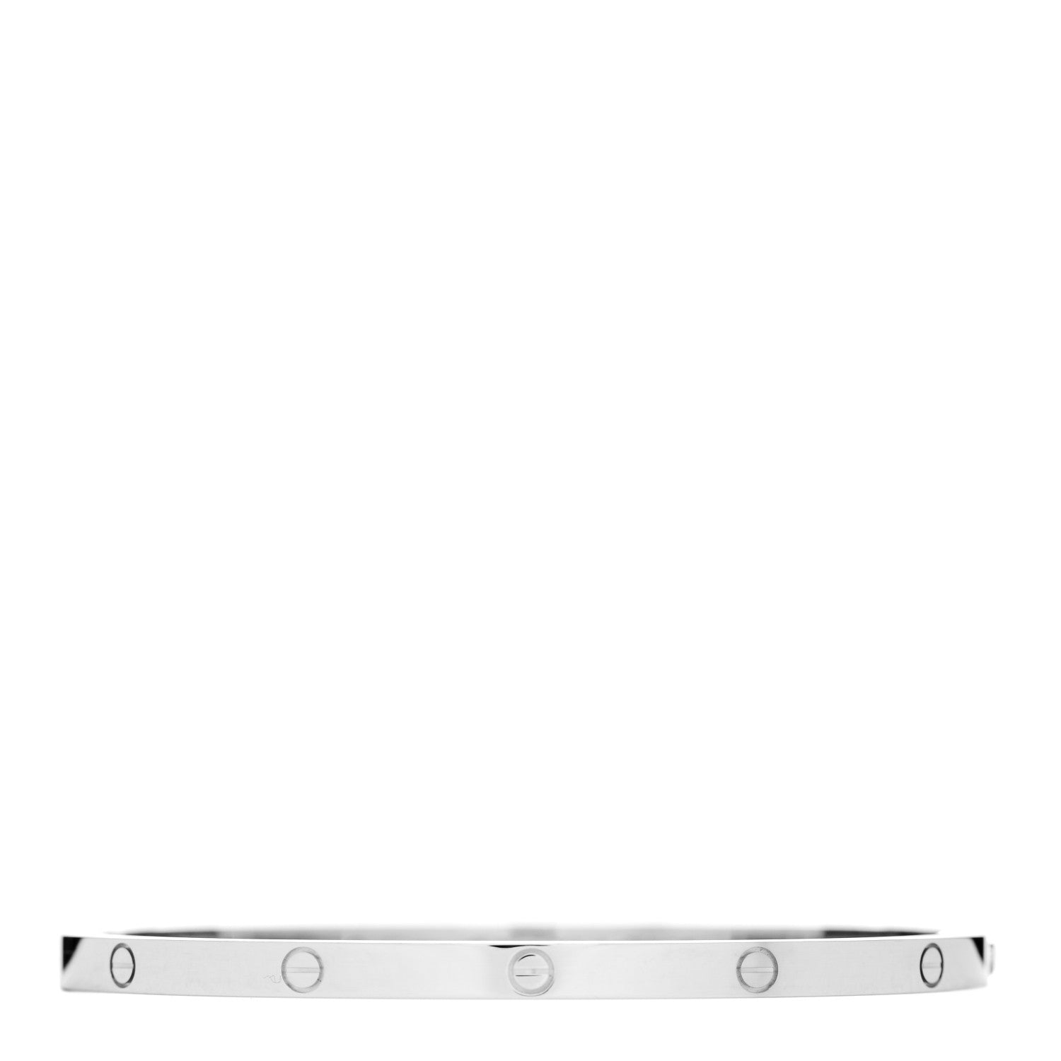Cartier 18K White Gold Small LOVE Bracelet 17 1 of 4