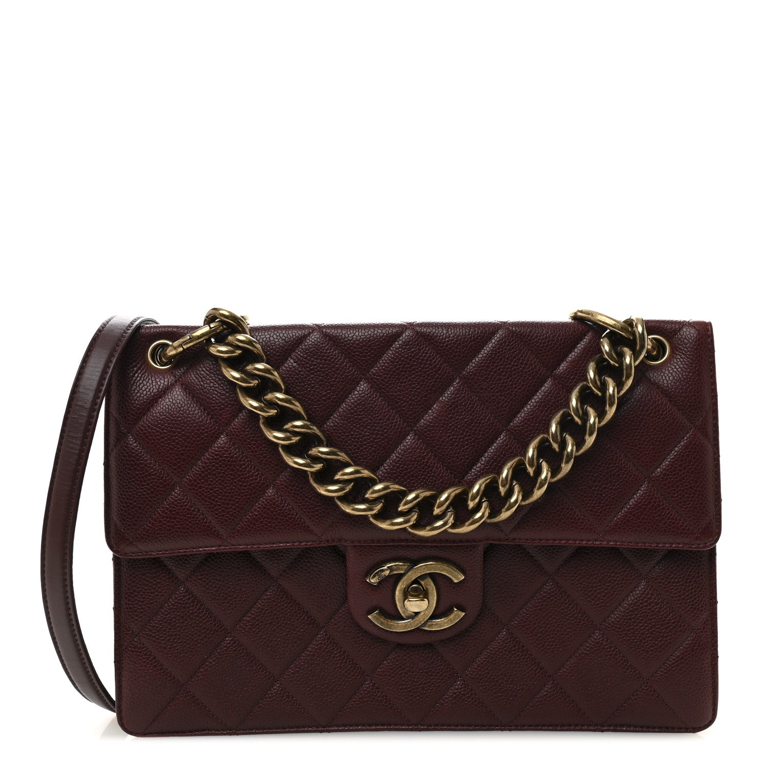Chanel Caviar Quilted Large Retro Class Flap Burgundy 1 of 11