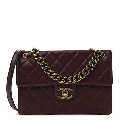 Chanel Caviar Quilted Large Retro Class Flap Burgundy 1 of 11