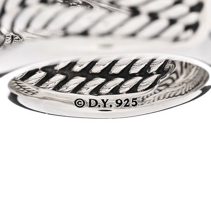 David Yurman Sterling Silver 15mm Wide Crossover Cable Ring 54 6.75 4 of 4