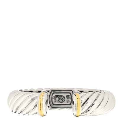 David Yurman Sterling Silver 18K Yellow Gold 15mm Waverly Bracelet 1 of 3