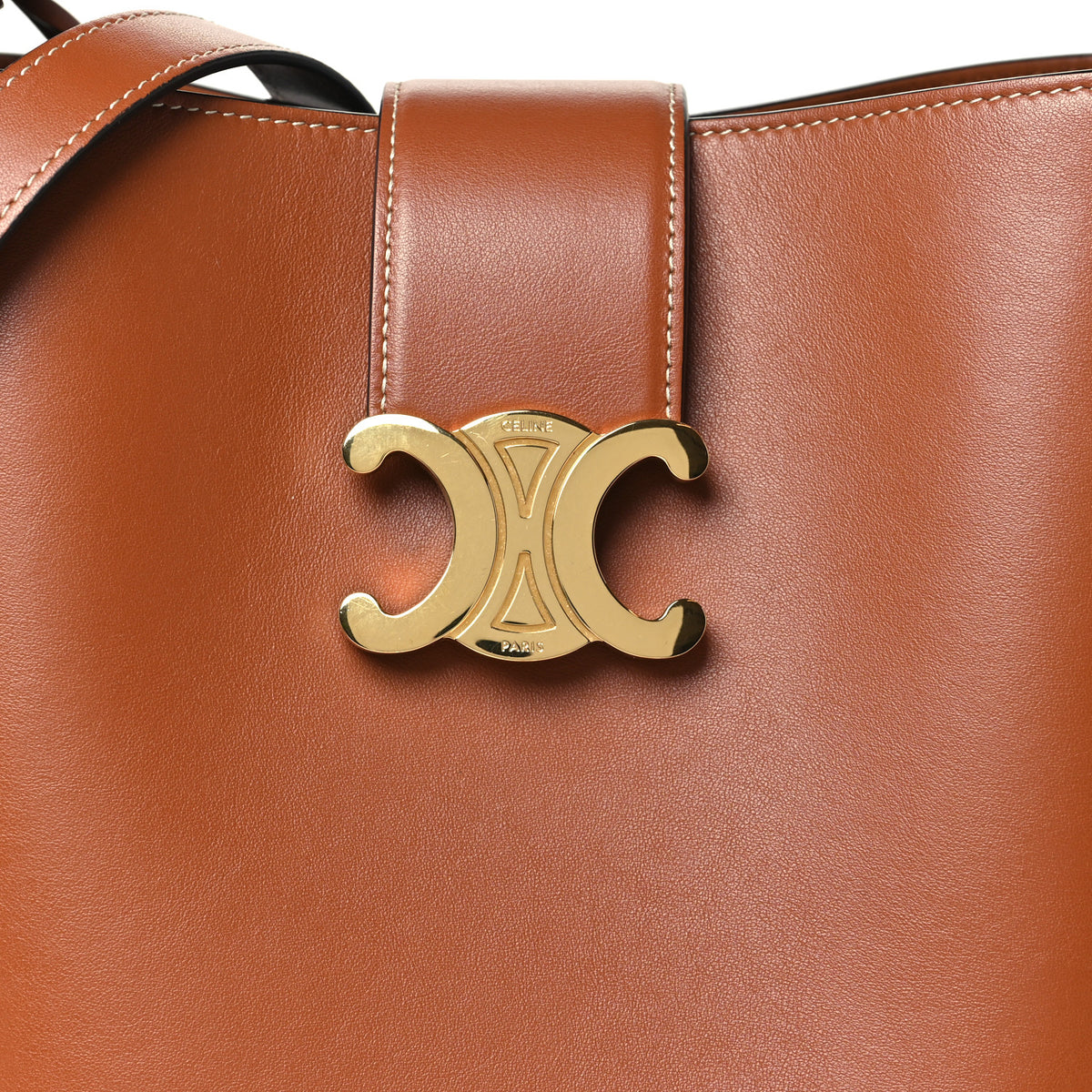 Celine Smooth Calfskin Triomphe Medium Louise Bag Tan 8 of 11