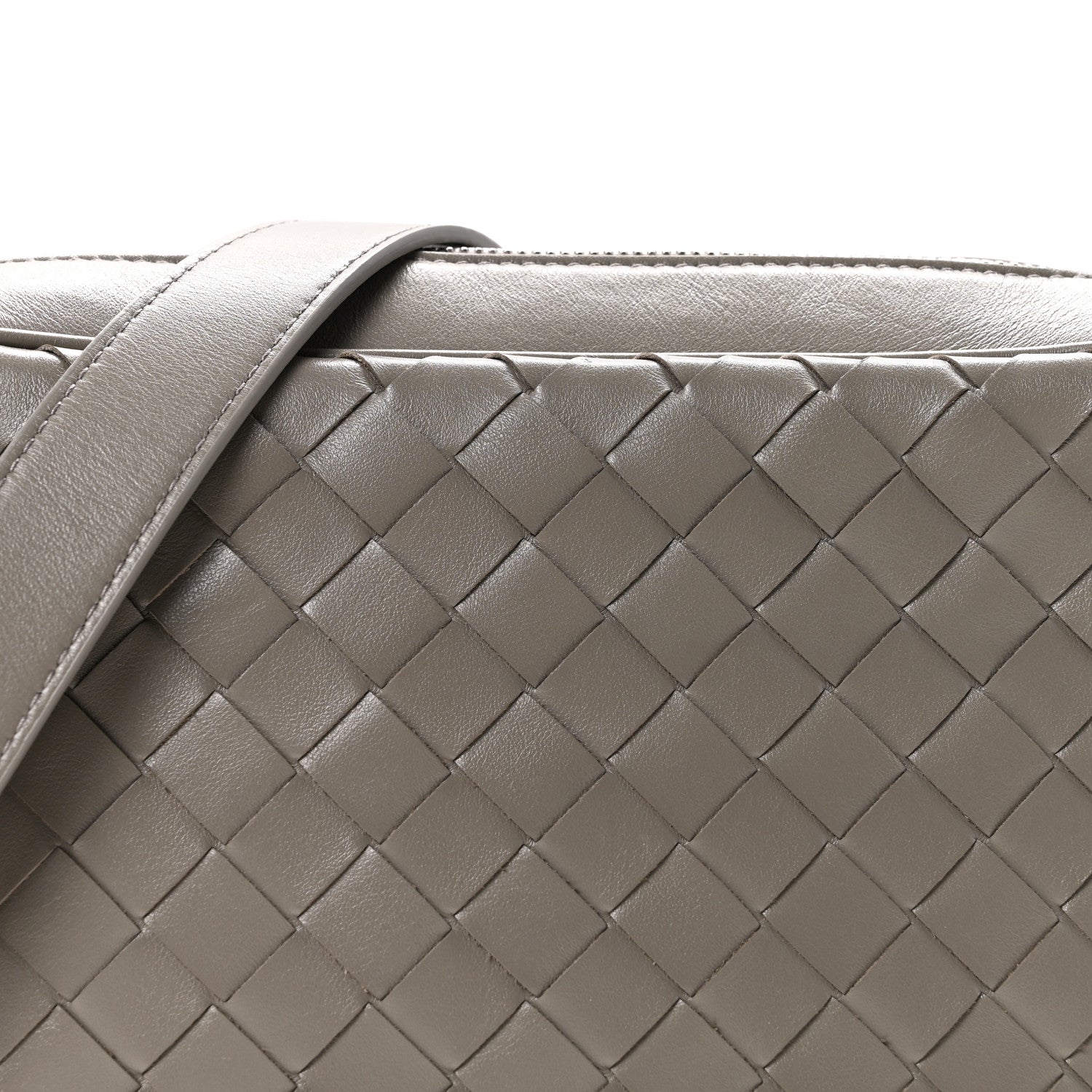 Bottega Veneta Calfskin Intrecciato Camera Bag  Drizzle Silver 8 of 10